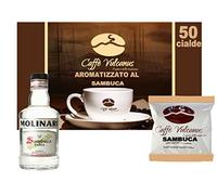 Caffè Vulcanus - 50 cialde di caffè aromatizzato alla Sambuca - Cialde compostabili ESE44