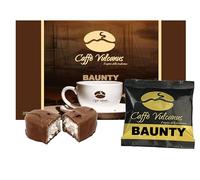Caffè Vulcanus Baunty, 50 Cialde ESE 44 mm, Caffè Aromatizzato al Cioccolato e Cocco, Carta Filtro Compostabile