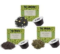 Caffè Vulcanus Gli Infusi Capsule Compatibili con Dolce Gusto, Tè e Tisane Naturali in Foglie, 50 Unità, Relax Digestiva Mirtillo (45 Capsule, Tè MIX)