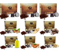 Caffè Vulcanus - Kit assaggio 120 Capsule compatibili con le macchine ad uso domestico Nespresso®* con caffè aromatizzati