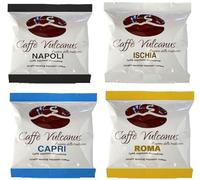 Caffè Vulcanus - Kit assaggio 150 cialde compostabili ESE44 - Degustazione di 4 caffè miscela Napoli, Ischia, Capri e Roma