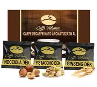 Caffè Vulcanus - Kit assaggio 60 cialde compostabili ESE44 di caffè aromatizzati decaffeinati- Degustazione caffè al ginseng, nocciola e pistacchio