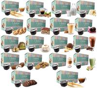 Caffè Vulcanus - Kit assaggio 90 capsule con 18 gusti diversi - Compatibili con Nescafe Dolce Gusto