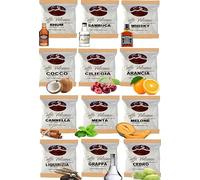 Caffè Vulcanus - NUOVO Kit assaggio 120 cialde ESE44 di caffè aromatizzati - Degustazione di 12 gusti di caffè aromatizzato