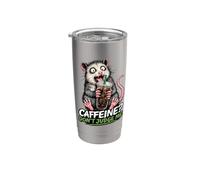 Caffeina Dont Judge Me Possum Caffè Caos Caffè Umorismo Bicchiere termico in acciaio inox doppia parete