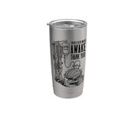 Caffeina Drip Human Brain Coffee Lover Mai Stato Più Sveglio Bicchiere termico in acciaio inox doppia parete