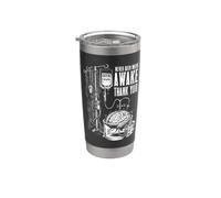 Caffeina Drip Human Brain Coffee Lover Mai Stato Più Sveglio Bicchiere termico in acciaio inox doppia parete