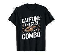 Caffeina E Cura Il Mio Combo caffè Infermiera Medico Maglietta con Stampa Grafica Economica