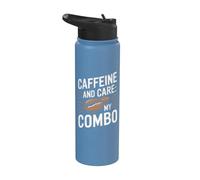 Caffeina E Cura Il Mio Combo Caffè Infermiera Medico Stainless Steel Insulated Water Bottle