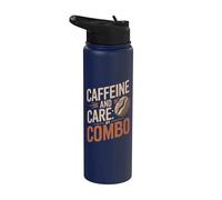 Caffeina E Cura Il Mio Combo Caffè Infermiera Medico Stainless Steel Insulated Water Bottle