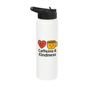 caffeina e gentilezza per gentile amante del caffè Stainless Steel Insulated Water Bottle