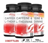 Caffeina e L-Teanina 150 mg - Integratore Brain Booster, Supporto