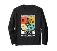 Caffeina nelle Mie vene Disco Golf Frisbee Coffee Lover Frolf Maglia a Manica