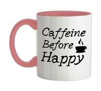 Caffeina Prima Di Happy - Tazza IN Ceramica - Caffè Tè Latte Bevanda Love Birra