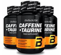 CAFFEINA + TAURINA - 60-180 Capsule -Biotech- Energia Focus Allenamento Potenza