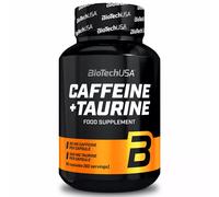 CAFFEINA + TAURINA - 60-180 Capsule -Biotech- Energia Focus Allenamento Potenza