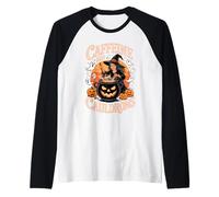 Caffeine And Cauldrons Witches Coffee Potions Halloween Maglia con Maniche Raglan