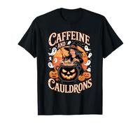 Caffeine And Cauldrons Witches Coffee Potions Halloween Maglietta