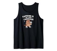Caffeine Is My Love Language Cute Beaver Roller Skating Canotta
