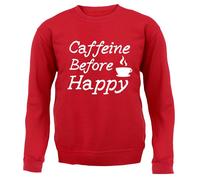 Caffeine Prima Happy - Bambini Felpa/Maglione - Caffè Tè Latte Bevanda Love Brew