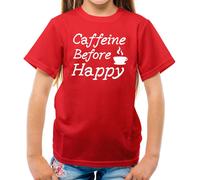 Caffeine Prima Happy - T-Shirt - Caffè Tè Latte Bevanda Love Brew Cup