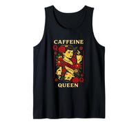 Caffeine Queen - Carte da Gioco Vintage per Amanti del caffè Canotta