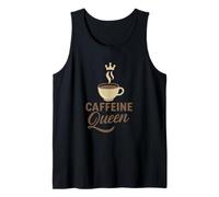 Caffeine Queen Coffe Lover. Corona Tazza Espresso Barista. Canotta