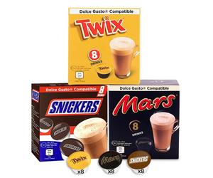 cafféluxe Marte, Snickers & Twix Dolce Gusto Capsule di cioccolata calda - 24 ci