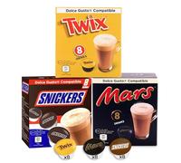 cafféluxe Marte, Snickers & Twix Dolce Gusto Capsule di cioccolata calda - 24 cialde di cioccolata calda