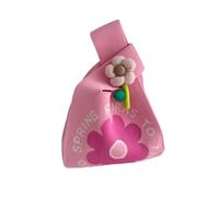 CaFfen Borsa Da Polso Con Nodo Da Donna Borsa a mano con fiori alla moda, borsa da polso for donna, for la spesa casual studente(Pink bag)