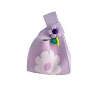 CaFfen Borsa Da Polso Con Nodo Da Donna Borsa a mano con fiori alla moda, borsa da polso for donna, for la spesa casual studente(Purple bag)