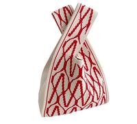 CaFfen Borsa Da Polso Con Nodo Da Donna Borsa a mano in tessuto scozzese alla moda, borsa da polso donna, tote colorata casual, for la spesa riutilizzabile for studenti(Beige)