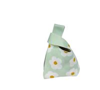 CaFfen Borsa Da Polso Con Nodo Da Donna Borsa a mano lavorata a maglia con fiori alla moda, borsa da polso donna, casual, tote for studenti, borse for la spesa fatte a(Green)