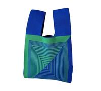 CaFfen Borsa Da Polso Con Nodo Da Donna Borsa da polso donna, borsa casual fatta a mano in maglia, tote scozzese colorata, borse for la spesa riutilizzabili for studenti(09)