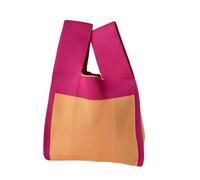 CaFfen Borsa Da Polso Con Nodo Da Donna Borsa da polso donna, borsa casual in maglia, colorata, for la spesa riutilizzabile for studenti(04)