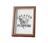 CaFfen Cornici Foto 1 pz 4x6, 5x7, 6x8 Cornice for Foto, Ornamenti da Tavolo in Vetro e Legno, Cornici Decorative for Foto e Decorazioni for la casa Cornice Foto(Walnut Wood Color,6x8 inch)