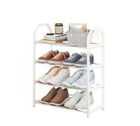 CaFfen Scarpiera Scarpiera semplice e alla moda, a 4 strati, salvaspazio, assemblata, for soggiorno(White)