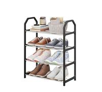 CaFfen Scarpiera Semplice scarpiera for interni Casa Dispositivo a quattro strati Rack Scarpiera multifunzionale(Noir)