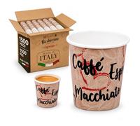 Caffetti 1500 Bicchierini Caffè Carta 90 ml Made in Italy, 30 Stecche da 50 Bicchieri Monouso per Espresso, Tazzine Usa e Getta per Bar, B&B, Ufficio, Asporto, Bevande Calde, Tema Cuore