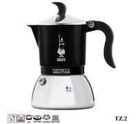 CAFFETTIERA 2 TZ TAZZA FIAMMETTA INDUCTION NERA PER INDUZIONE