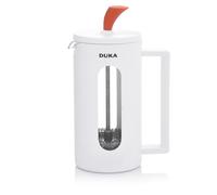 Caffettiera a pressa francese KNOBB DUKA da 800 ml, colore bianco e arancione.