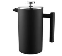 Caffettiera a pressione francese DUKA in acciaio nero da 1000 ml