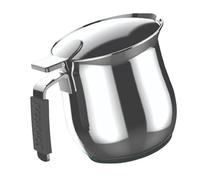 Caffettiera a Servire Tazze 10, Linea Dolcevita, 950 ml, Acciaio Inox 18/10, Manico Antiscotto, ad Induzione* (Base Ø95 mm, Verificare il diametro minimo del proprio fornello) - Officine Prandelli