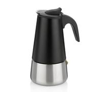 kela Caffettiera da 300 ml, macchina da caffè per 6 tazze, per tutti i piani cottura, compresi quelli a induzione, ferrara, caffettiera in acciaio inox, nero opaco