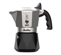 Caffettiera Alluminio 2 Tazze BRIKKA Evolution Cromo satinato e Nero 0007327