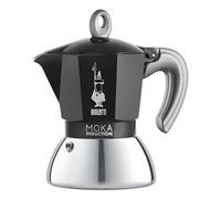 Caffettiera Alluminio 2 Tazze MOKA INDUCTION Cromo e Nero 0006932
