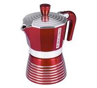 PEDRINI CAFFETTIERA MACCHINETTA MOKA CAFFE INFINITY 3 TAZZA ROSSO PASSION ALLUM.