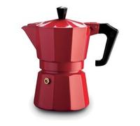 Pezzetti 1361V Caffettiera Moka Caffè 3 Tazze Italexpress Alluminio Rosso
