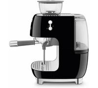 Smeg Macchina da Caffè Espresso Manuale con macinacaffè integrato 50's Style – Nero LUCIDO – EGF03BLEU