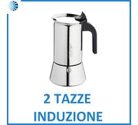 Caffettiera bialetti 2 tazze venus induzione argento macchina macchinetta caffe